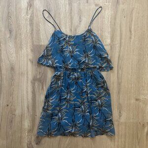 Mango Collection spaghetti strap dress in palm tree print - XXS